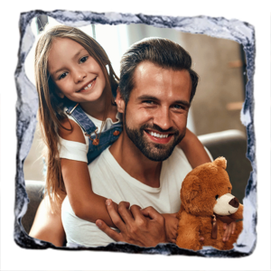 9 x 9cm Photo Coaster Slate