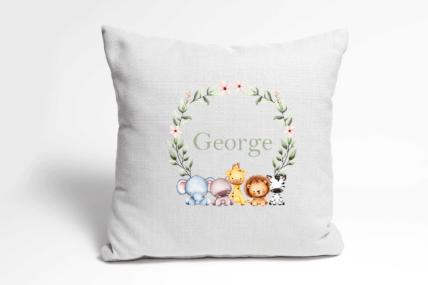 Jungle Cushion with Name