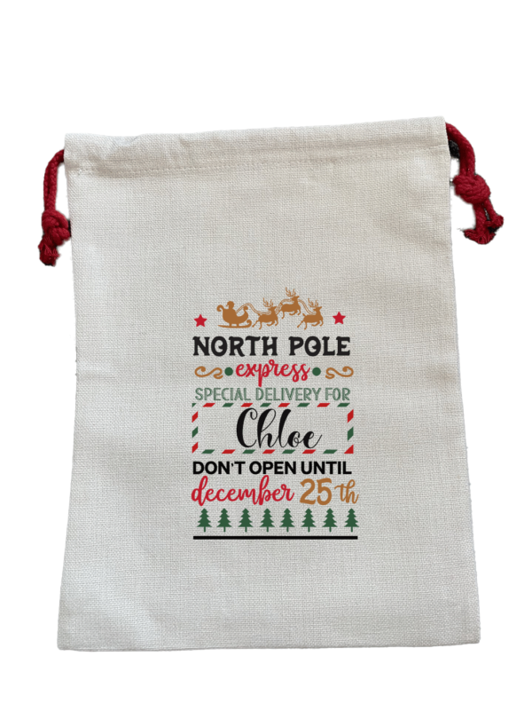 Linen North Pole Sack