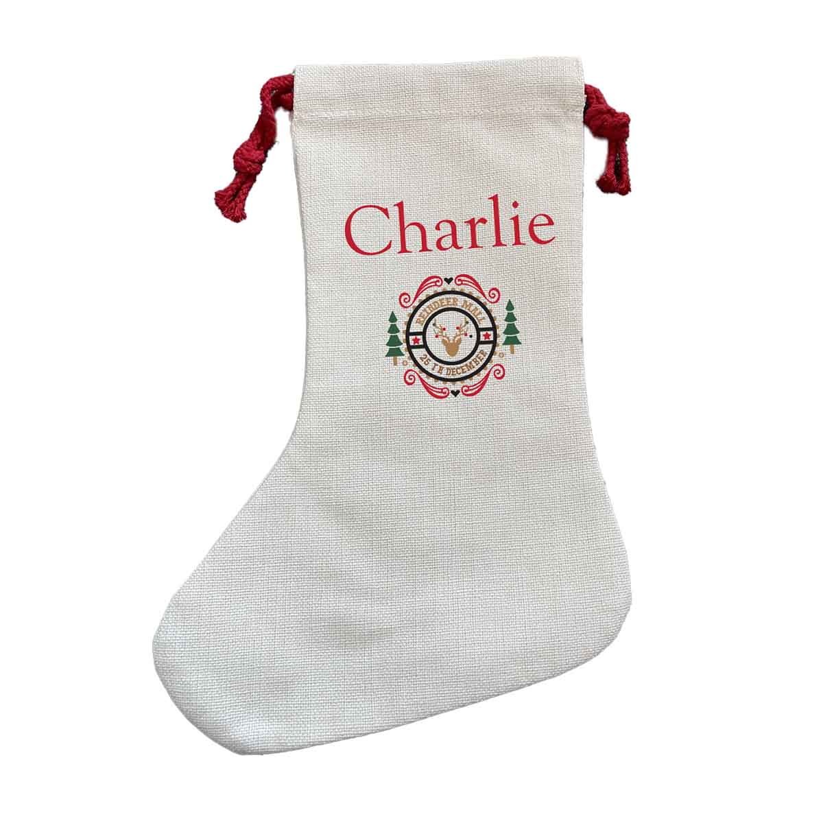 Personalised Reindeer Mail Christmas Stocking with Name