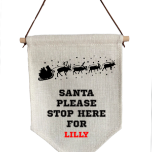 Santa Stop Here Flag