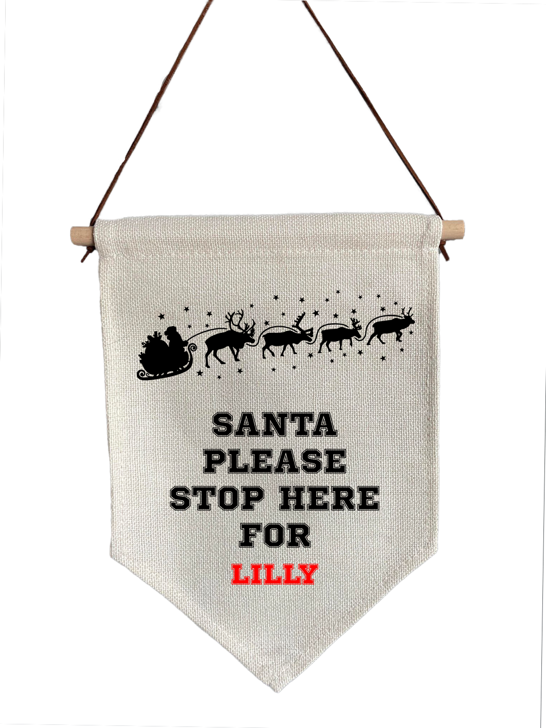 Santa Stop Here Flag