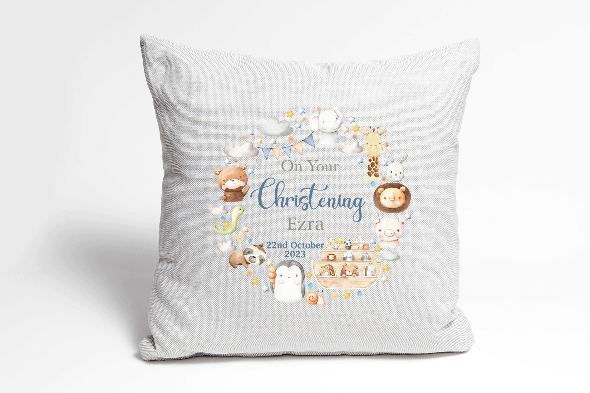 Christening Cushion with Name and Date