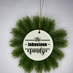 Family Name Ceramic Ornament