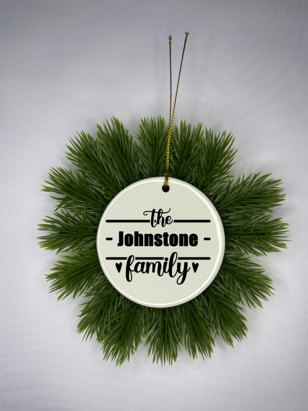 Family Name Ceramic Ornament