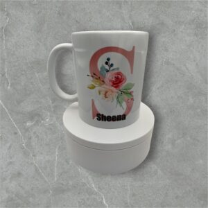 Floral Initial Mug
