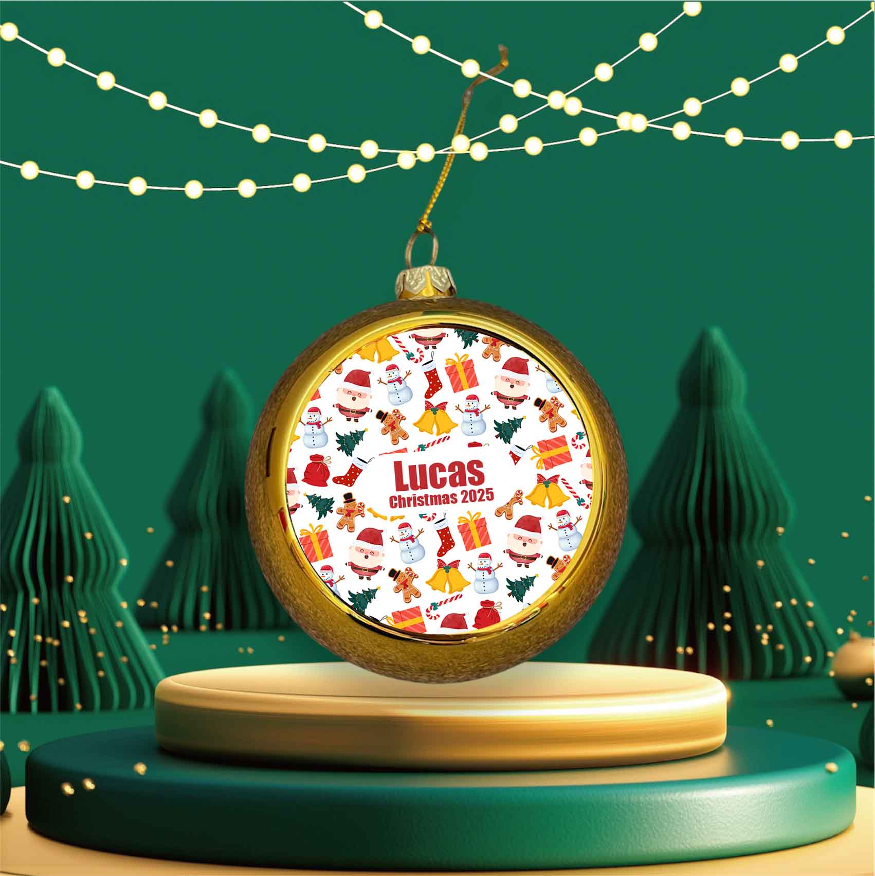 Personalised Bell Christmas Bauble