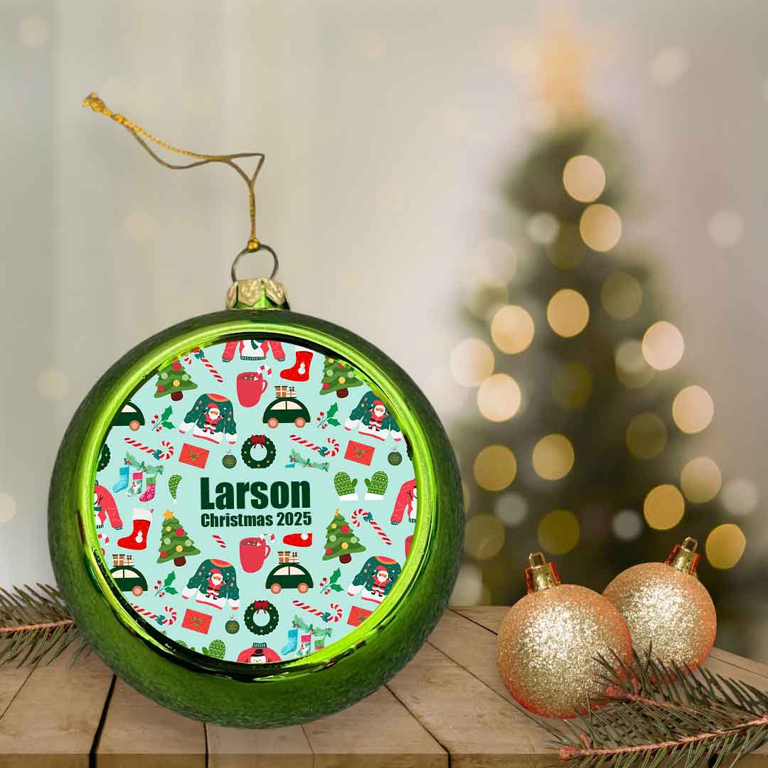 Personalised Candy Cane Christmas Bauble