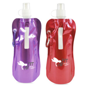 Fold Up 400ml Metallic Bottle