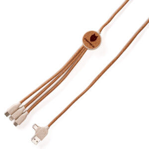 USB-C 3 In 1 Cork Charging Cable